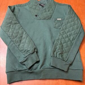 Men's Quilted Crewneck Sweater - Green